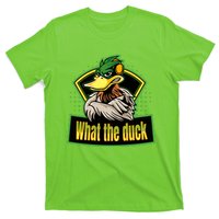 What The Duck Funny Duck Pun Funny Puns Duck Gamer Video Games T-Shirt