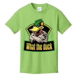 What The Duck Funny Duck Pun Funny Puns Duck Gamer Video Games Kids T-Shirt