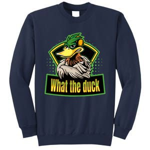 What The Duck Funny Duck Pun Funny Puns Duck Gamer Video Games Sweatshirt