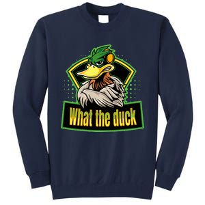 What The Duck Funny Duck Pun Funny Puns Duck Gamer Video Games Tall Sweatshirt