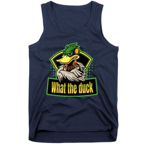 What The Duck Funny Duck Pun Funny Puns Duck Gamer Video Games Tank Top