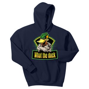 What The Duck Funny Duck Pun Funny Puns Duck Gamer Video Games Kids Hoodie