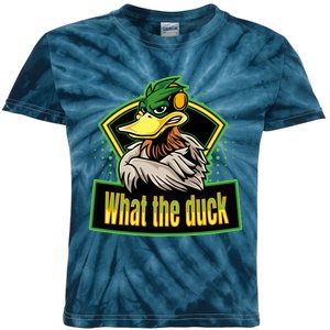 What The Duck Funny Duck Pun Funny Puns Duck Gamer Video Games Kids Tie-Dye T-Shirt