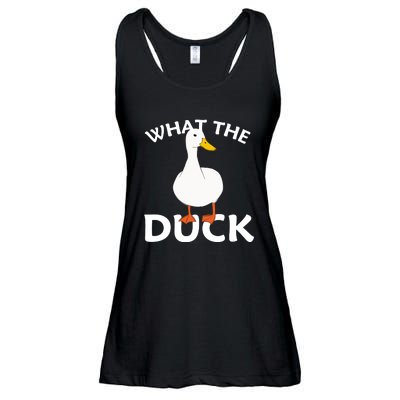 What The Duck Funny Ducks Ladies Essential Flowy Tank