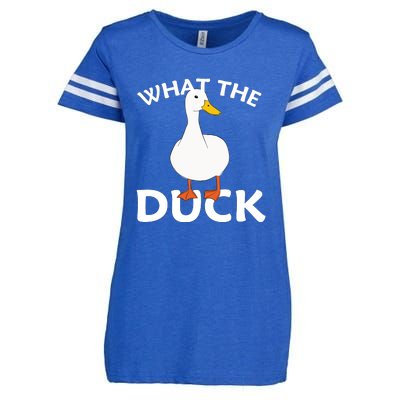 What The Duck Funny Ducks Enza Ladies Jersey Football T-Shirt