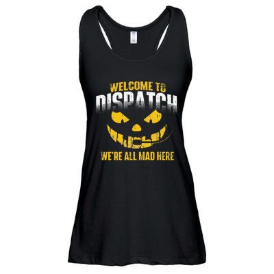 Welcome To Dispatch 911 Dispatcher Police Emergency Ladies Essential Flowy Tank