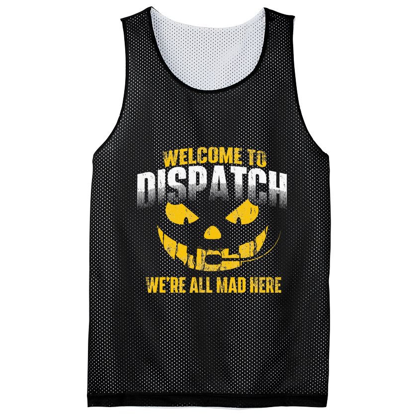 Welcome To Dispatch 911 Dispatcher Police Emergency Mesh Reversible Basketball Jersey Tank