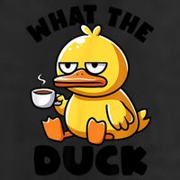 What The Duck Owner I Love Ducks Lover Funny Rubber Duck 7 Panel Mesh Trucker Snapback Hat