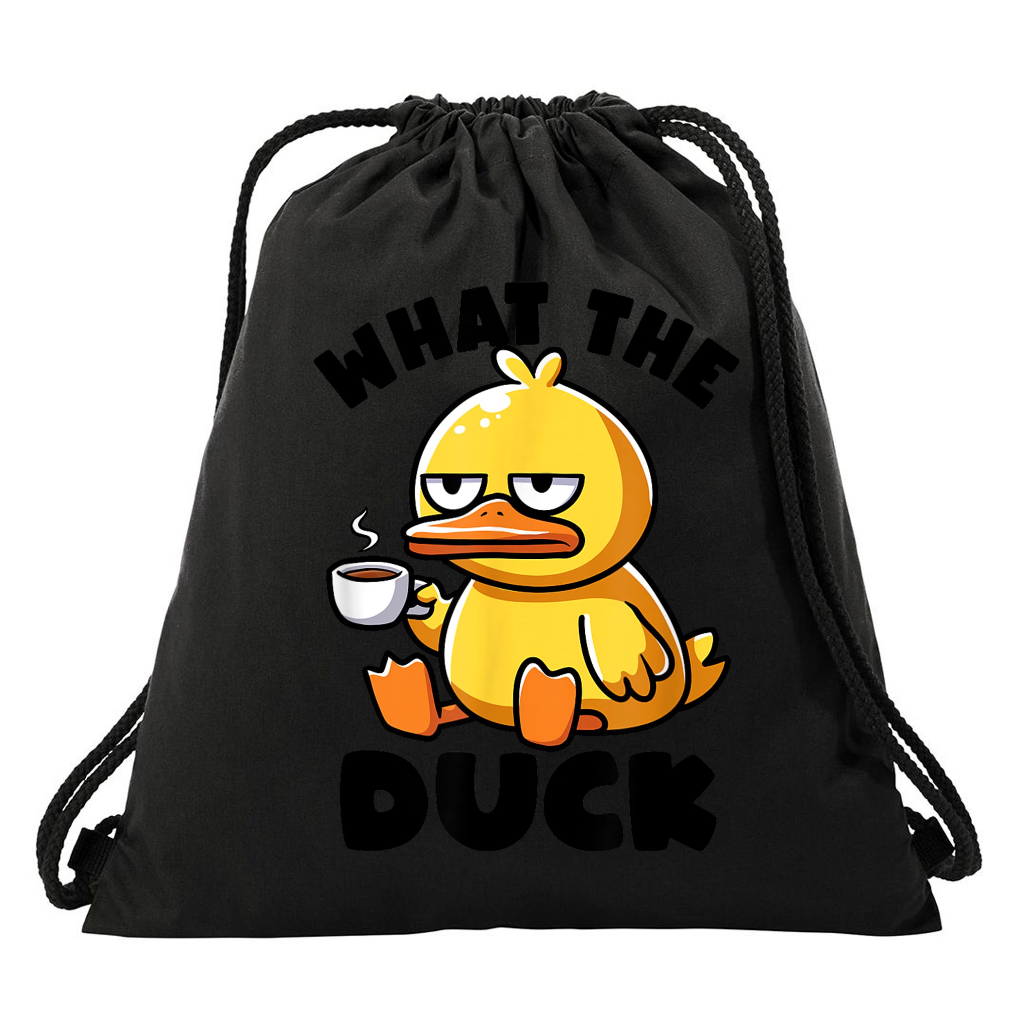 What The Duck Owner I Love Ducks Lover Funny Rubber Duck Drawstring Bag