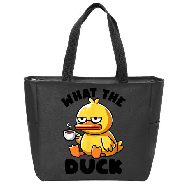 What The Duck Owner I Love Ducks Lover Funny Rubber Duck Zip Tote Bag