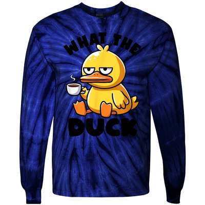 What The Duck Owner I Love Ducks Lover Funny Rubber Duck Tie-Dye Long Sleeve Shirt