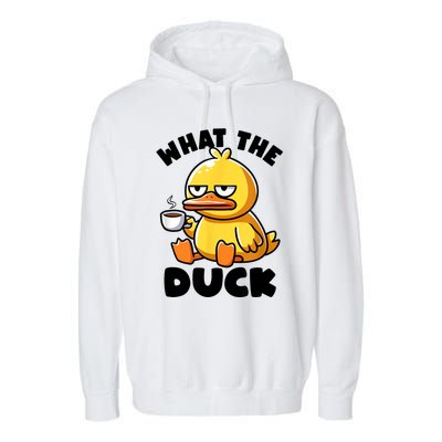 What The Duck Owner I Love Ducks Lover Funny Rubber Duck Garment-Dyed Fleece Hoodie