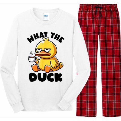 What The Duck Owner I Love Ducks Lover Funny Rubber Duck Long Sleeve Pajama Set