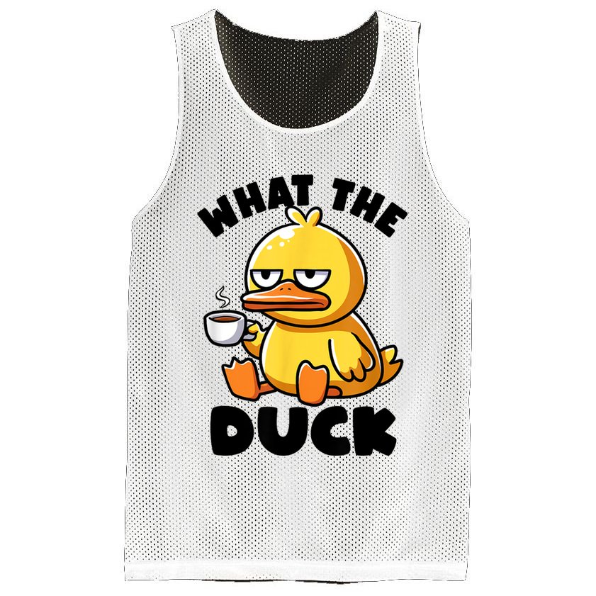 What The Duck Owner I Love Ducks Lover Funny Rubber Duck Mesh Reversible Basketball Jersey Tank