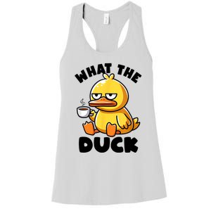 What The Duck Owner I Love Ducks Lover Funny Rubber Duck Women's Racerback Tank