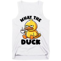 What The Duck Owner I Love Ducks Lover Funny Rubber Duck Tank Top