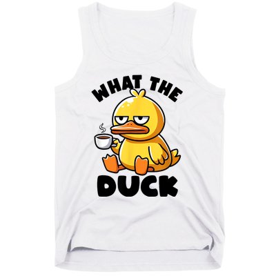 What The Duck Owner I Love Ducks Lover Funny Rubber Duck Tank Top