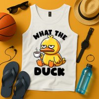 What The Duck Owner I Love Ducks Lover Funny Rubber Duck Tank Top