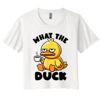 What The Duck Owner I Love Ducks Lover Funny Rubber Duck Women's Crop Top Tee
