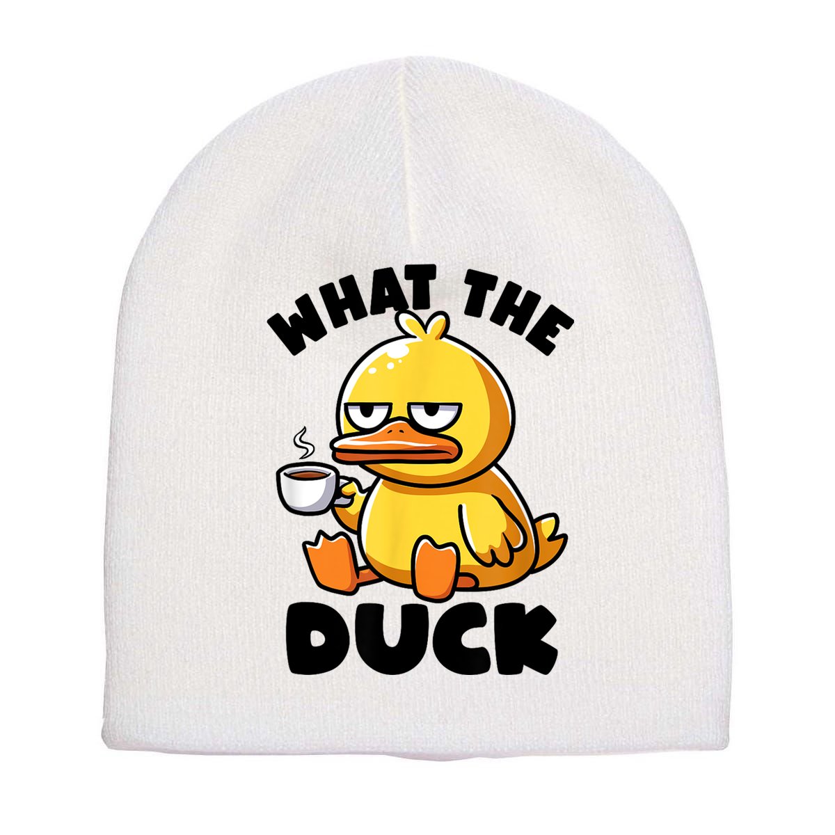 What The Duck Owner I Love Ducks Lover Funny Rubber Duck Short Acrylic Beanie