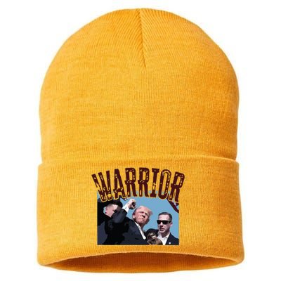 Warrior Trump Donald Trump Fight Sustainable Knit Beanie