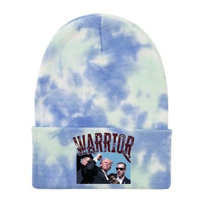 Warrior Trump Donald Trump Fight Tie Dye 12in Knit Beanie