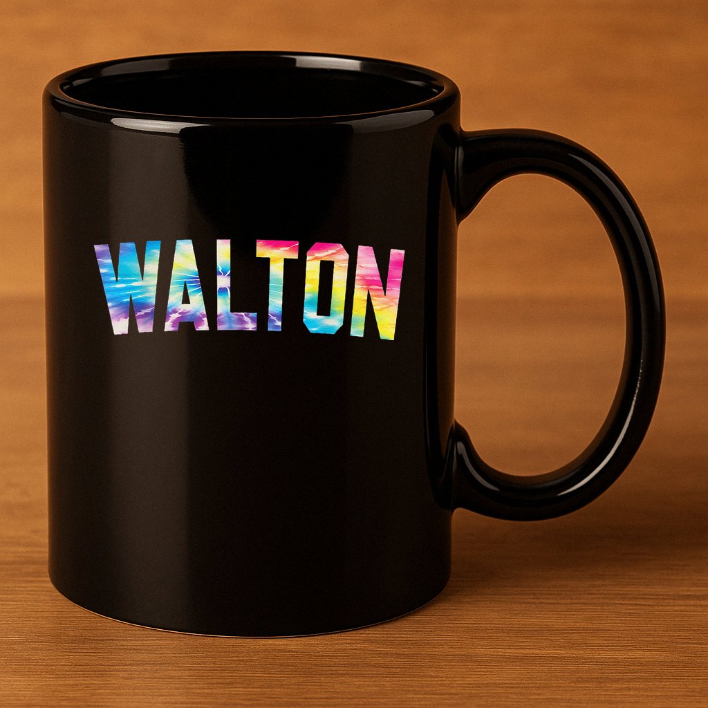 Walton Tie Dye 11oz C Handle Ceramic Mug