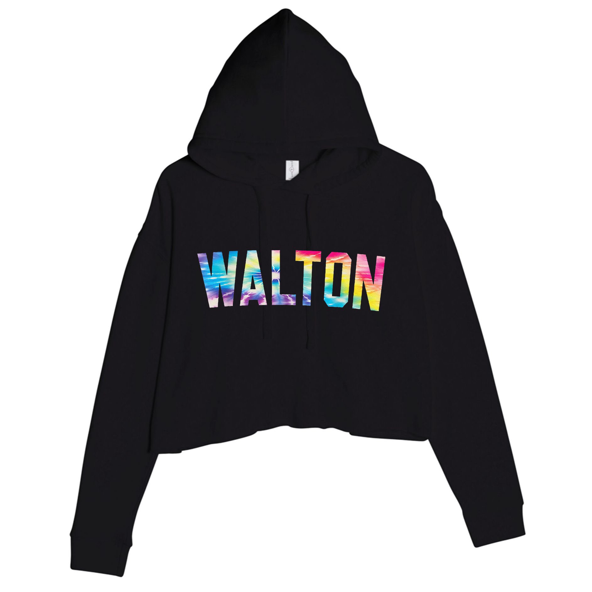 Walton Tie Dye Crop Fleece Hoodie