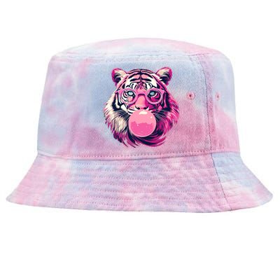 WoS Tiger Designs Tiger Face Wild Animal Cute Tiger Tie-Dyed Bucket Hat