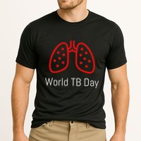 World TB Day Tuberculosis Awareness with Red Lungs Cooling Performance Crew T-Shirt