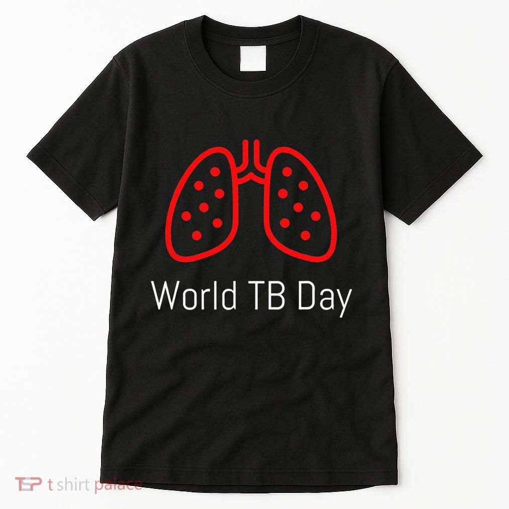 World TB Day Tuberculosis Awareness with Red Lungs Tall T-Shirt
