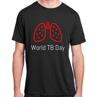 World TB Day Tuberculosis Awareness with Red Lungs Adult ChromaSoft Performance T-Shirt