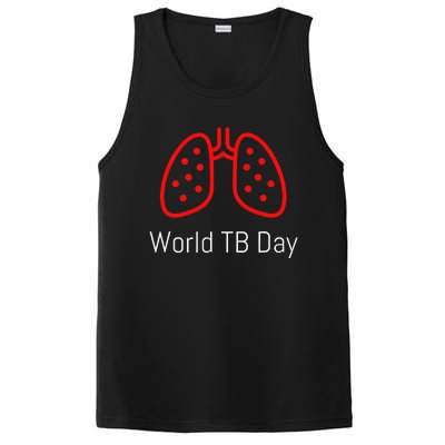 World TB Day Tuberculosis Awareness with Red Lungs PosiCharge Competitor Tank