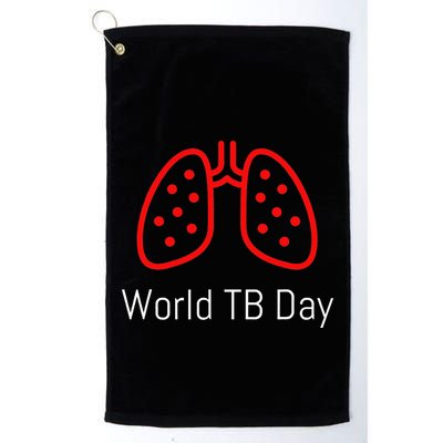 World TB Day Tuberculosis Awareness with Red Lungs Golf Towel