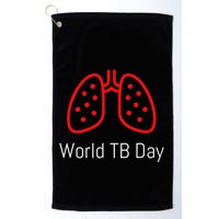 World TB Day Tuberculosis Awareness with Red Lungs Golf Towel