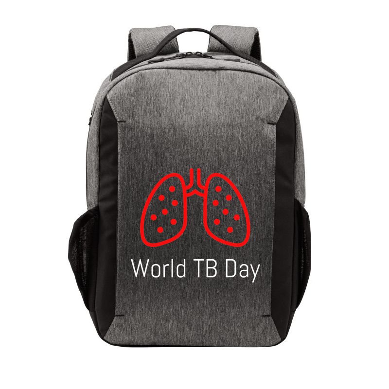 World TB Day Tuberculosis Awareness with Red Lungs Vector Backpack