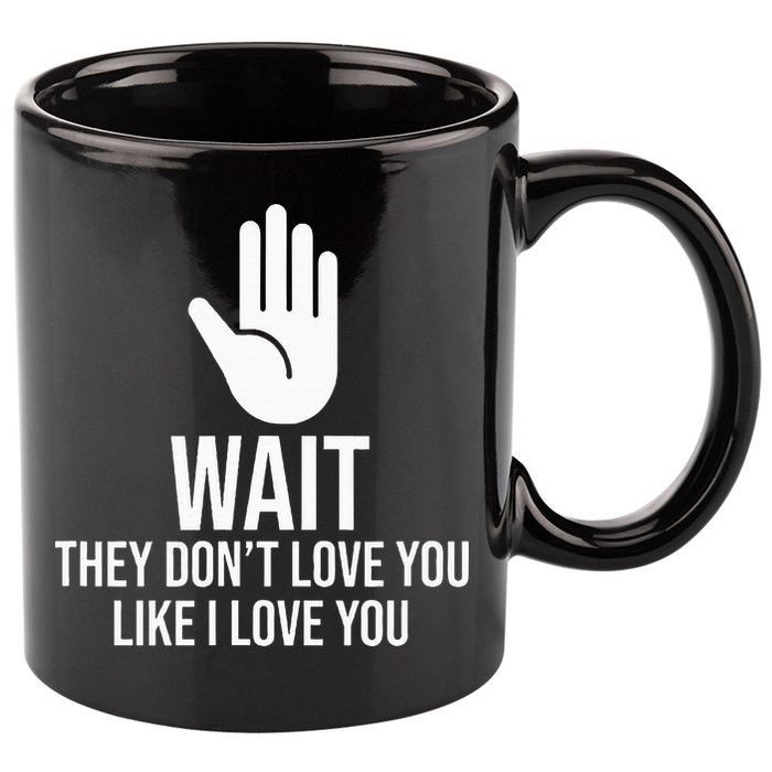 Wait They Don’T Love You Like I Love You Cool 11oz C Handle Ceramic Mug