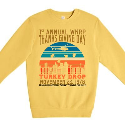 WKRP Turkey Drop 1978 Premium Crewneck Sweatshirt