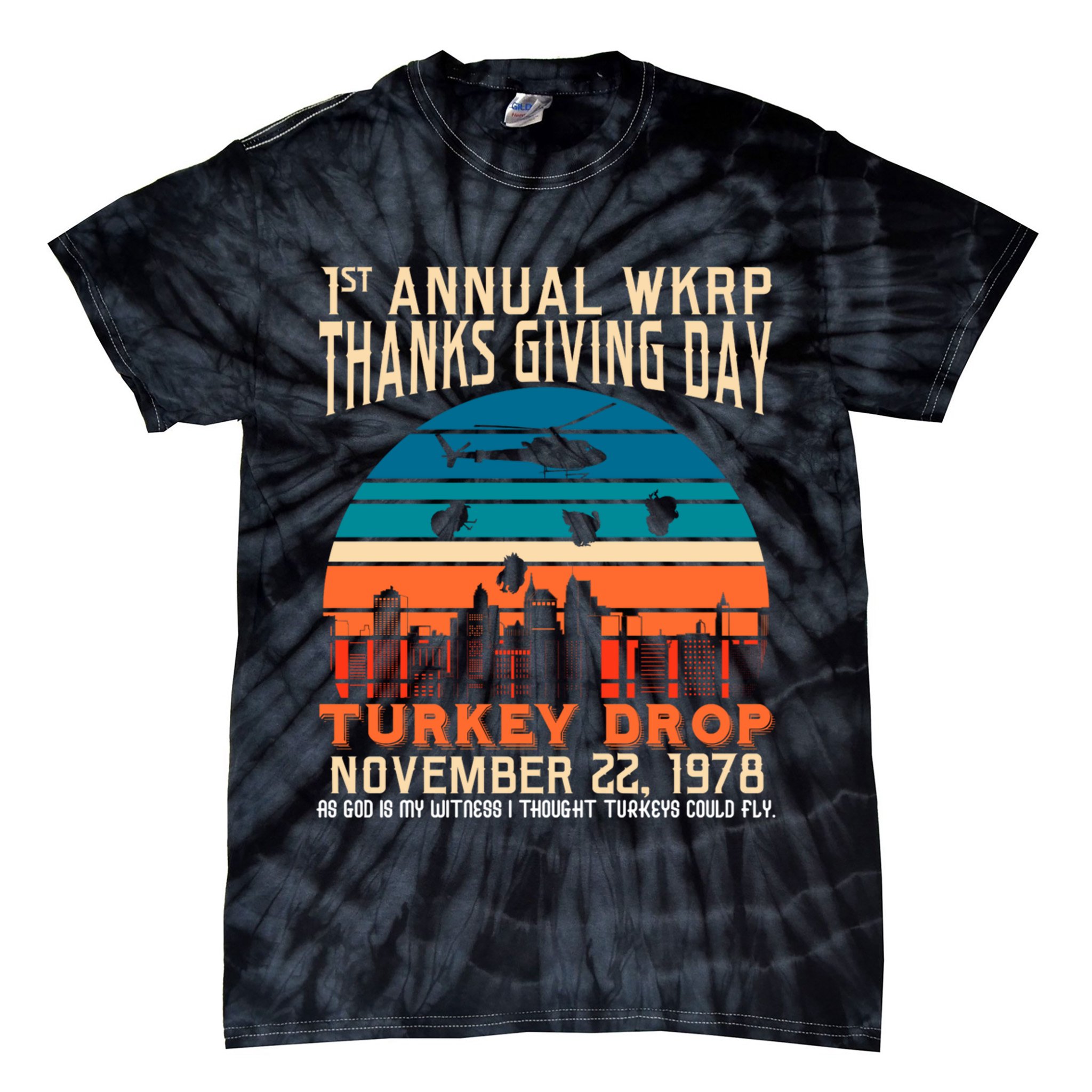 WKRP Turkey Drop 1978 Tie-Dye T-Shirt
