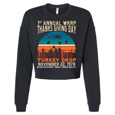 WKRP Turkey Drop 1978 Cropped Pullover Crew