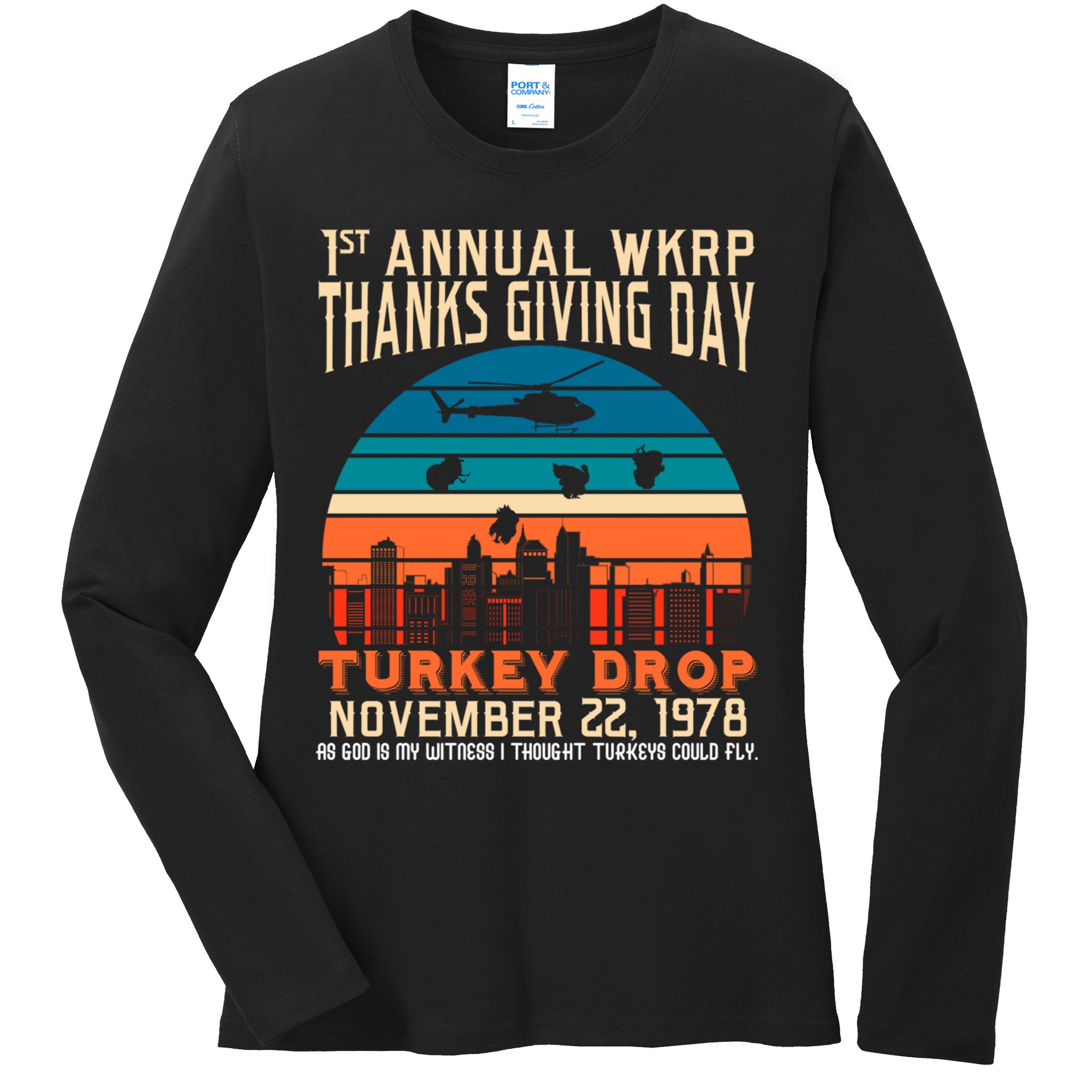 WKRP Turkey Drop 1978 Ladies Long Sleeve Shirt