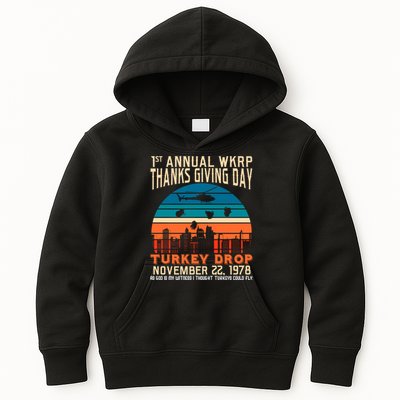 WKRP Turkey Drop 1978 Kids Hoodie