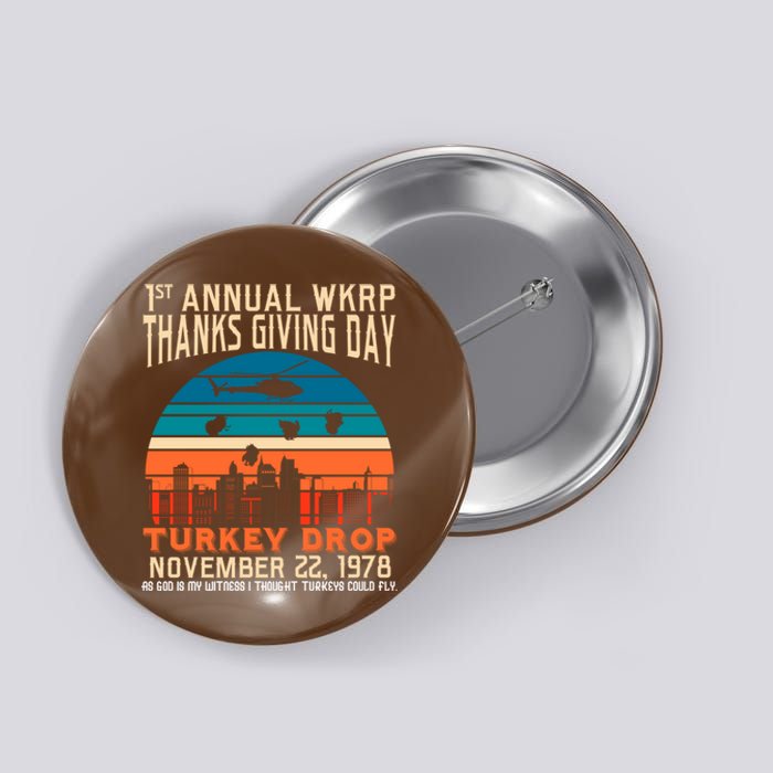 WKRP Turkey Drop 1978 Button