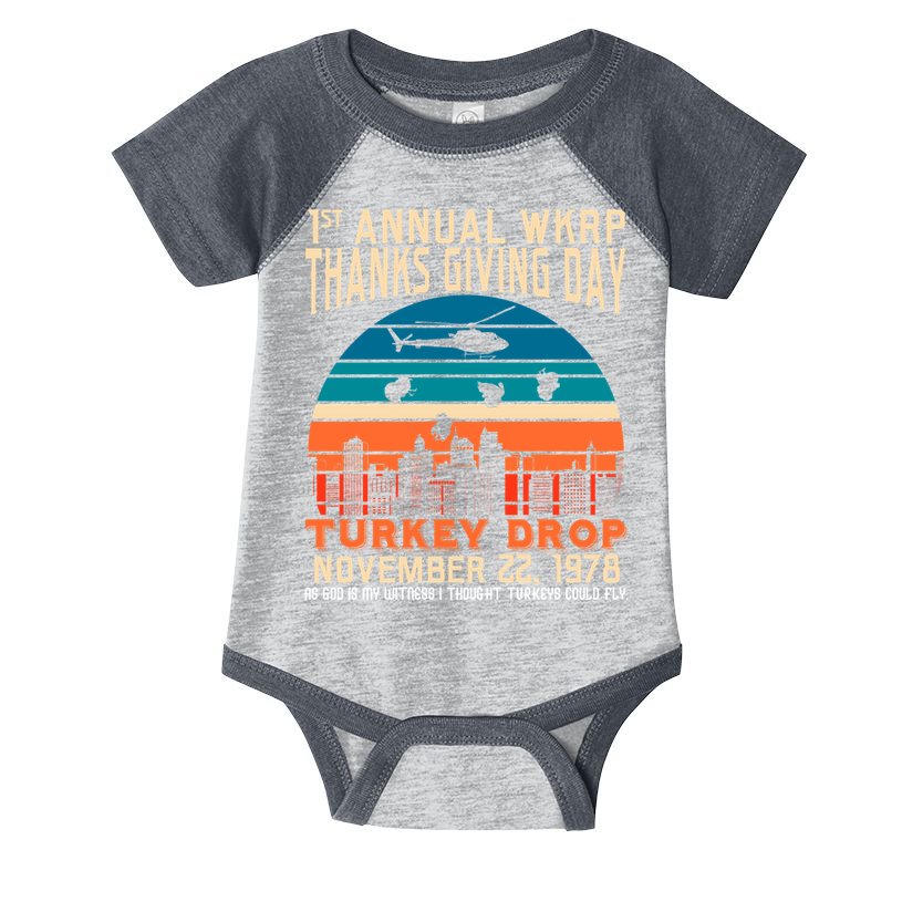 WKRP Turkey Drop 1978 Infant Baby Jersey Bodysuit