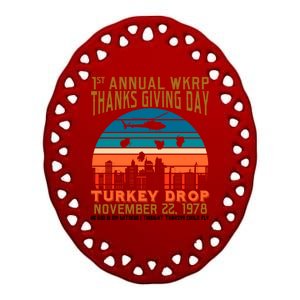 WKRP Turkey Drop 1978 Ceramic Oval Ornament