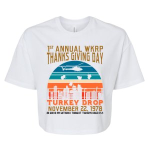 WKRP Turkey Drop 1978 Bella+Canvas Jersey Crop Tee