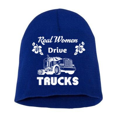 Wo Trucker Driver Semigifttruck Big Rig 2 Cute Gift Short Acrylic Beanie