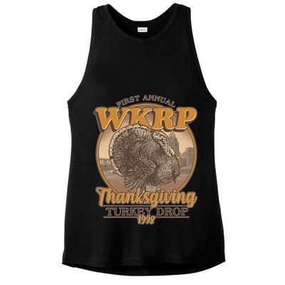 WKRP Turkey Drop 1978 Ladies PosiCharge Tri-Blend Wicking Tank