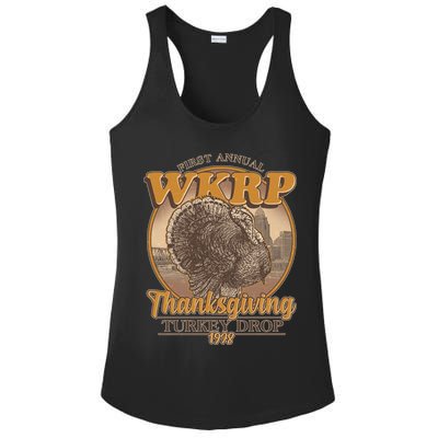 WKRP Turkey Drop 1978 Ladies PosiCharge Competitor Racerback Tank