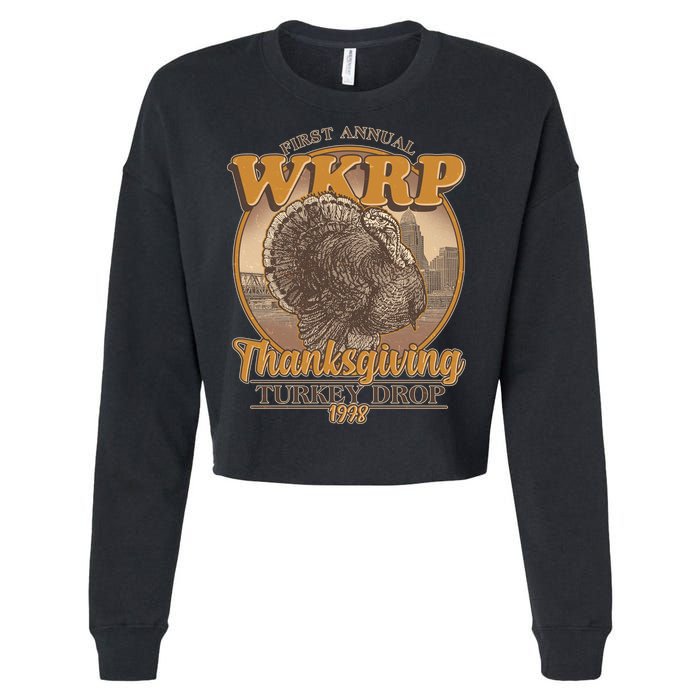 WKRP Turkey Drop 1978 Cropped Pullover Crew